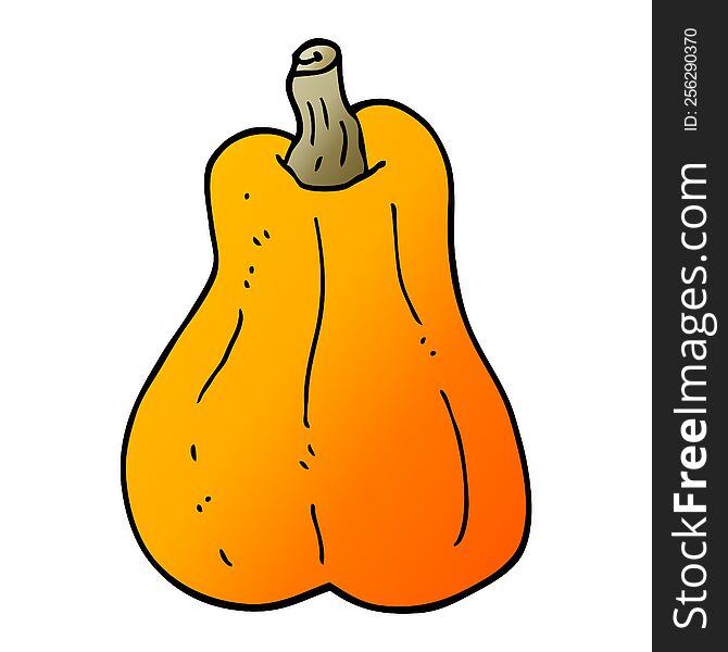 cartoon doodle butternut squash
