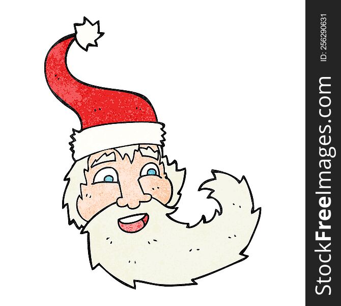 Textured Cartoon Santa Claus Laughing