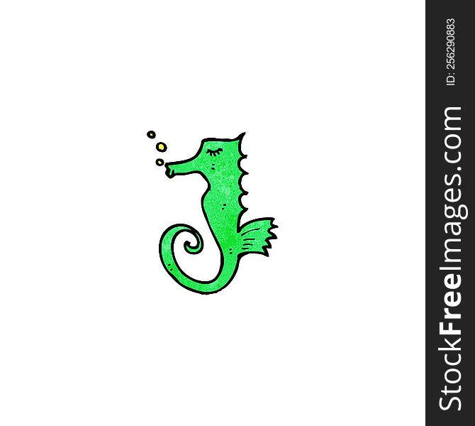 cartoon sea horse