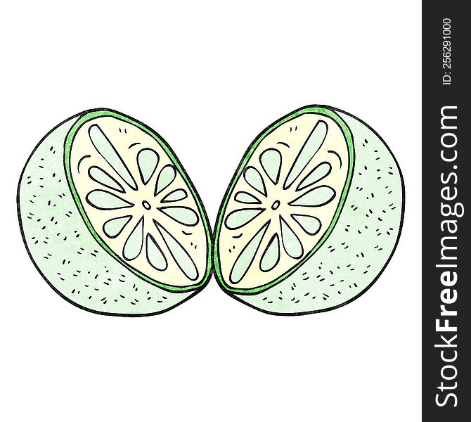 freehand drawn texture cartoon half melon