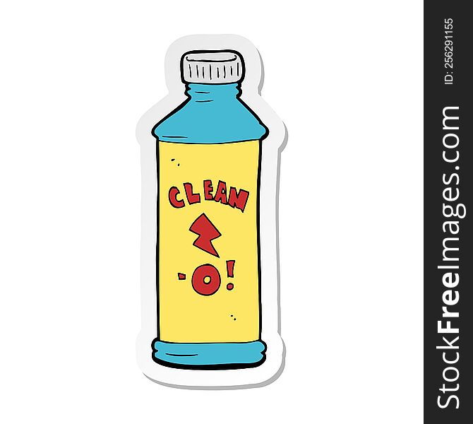 sticker of a cartoon cleaning product