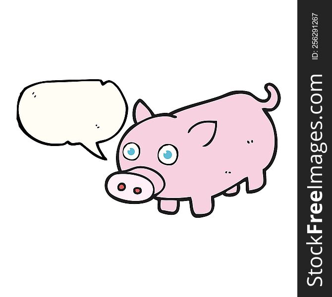 speech bubble cartoon piglet