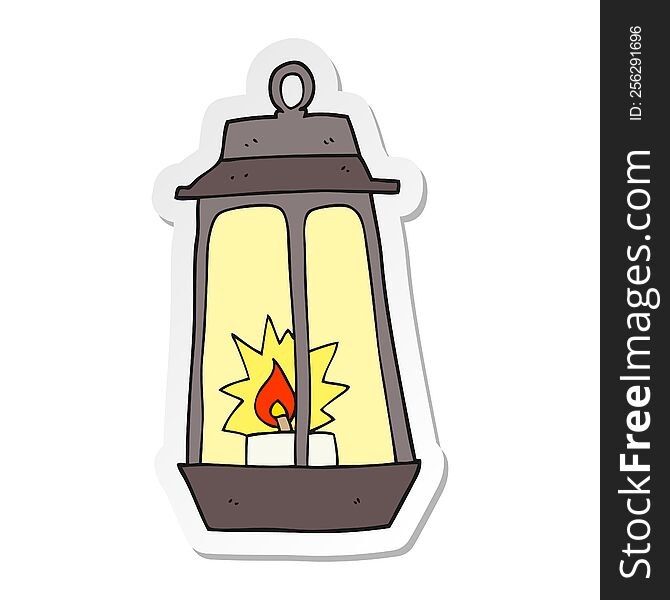 Sticker Of A Cartoon Lantern