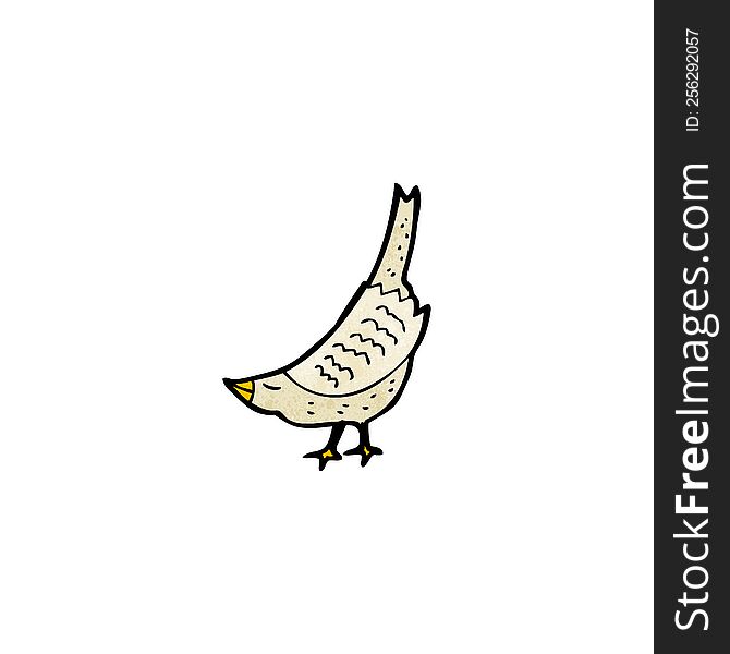 cartoon bowing bird
