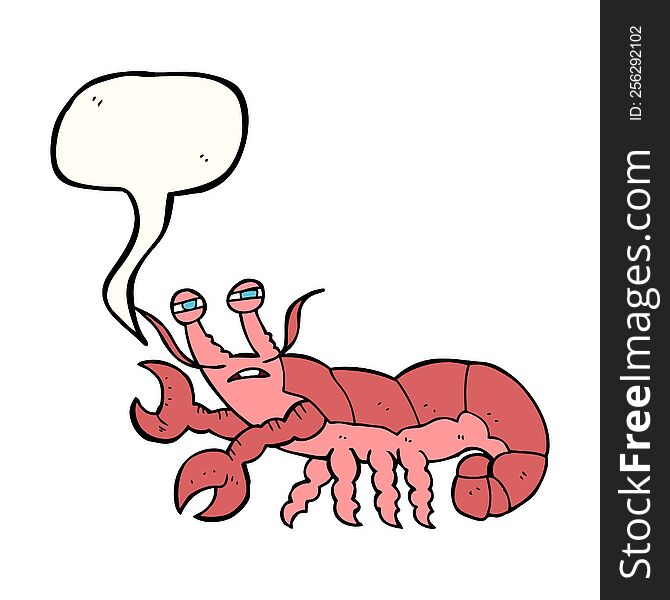 speech bubble cartoon lobster