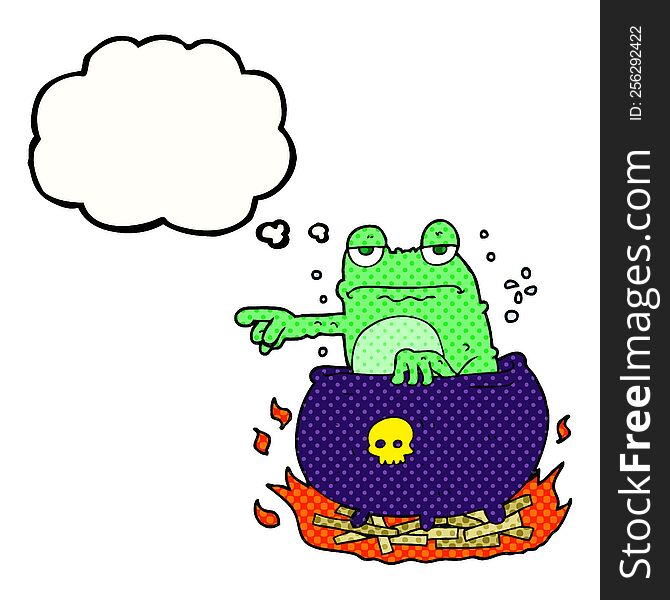 Thought Bubble Cartoon Halloween Toad