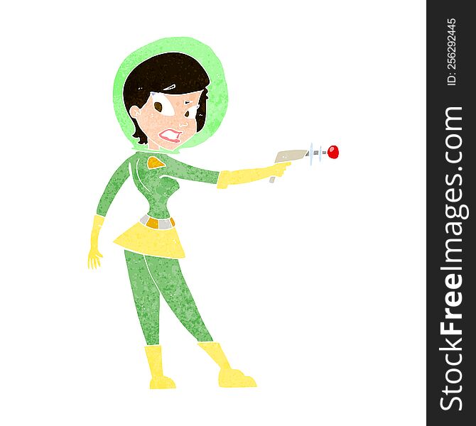 Cartoon Sci Fi Girl