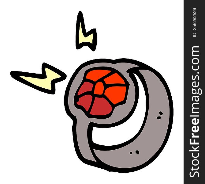 cartoon doodle magical power ring