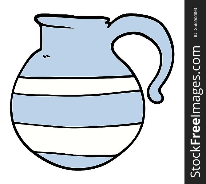 cartoon doodle of a jug