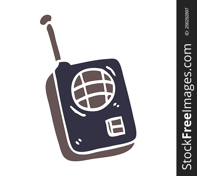 cartoon doodle walkie talkie