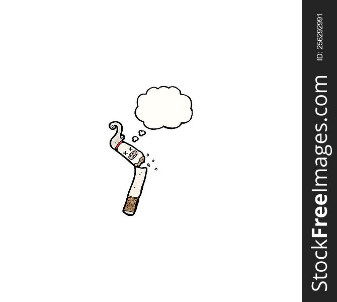 broken cigarette cartoon