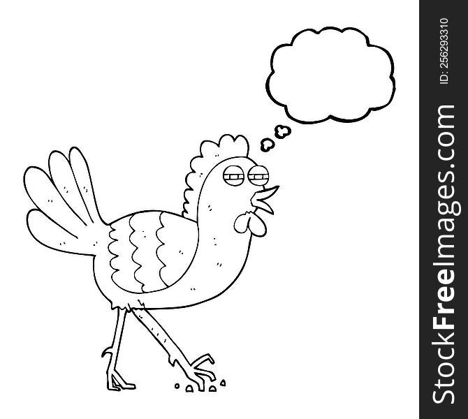 Thought Bubble Cartoon Chicken