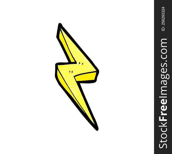 Cartoon Lightning Bolt Symbol