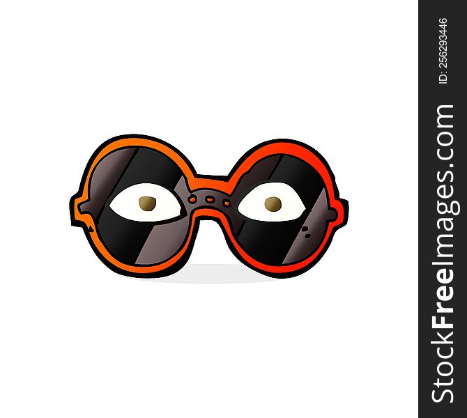 Cartoon Eyes In Dark Glasses