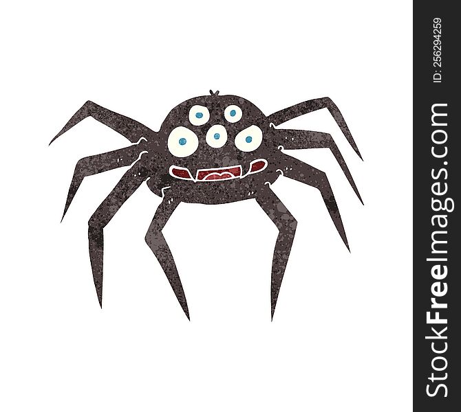 Retro Cartoon Spider