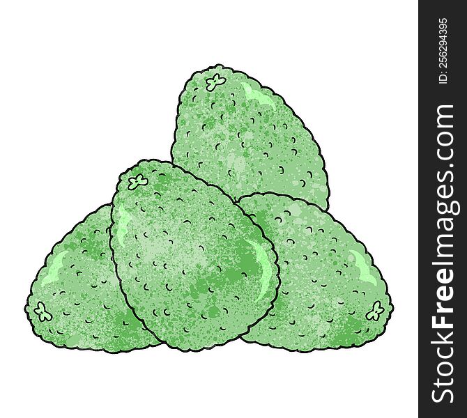 Textured Cartoon Avocados