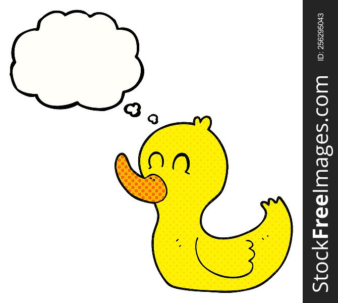 Thought Bubble Cartoon Cute Duck