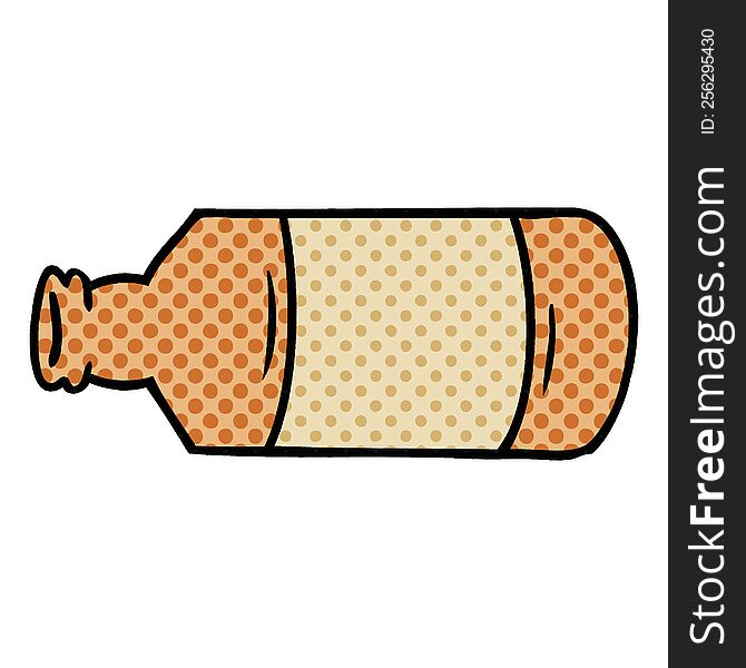 Cartoon Doodle Of An Old Glass Bottle