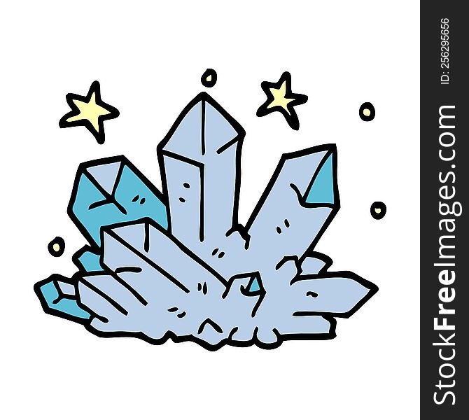 cartoon doodle crystal sparkling