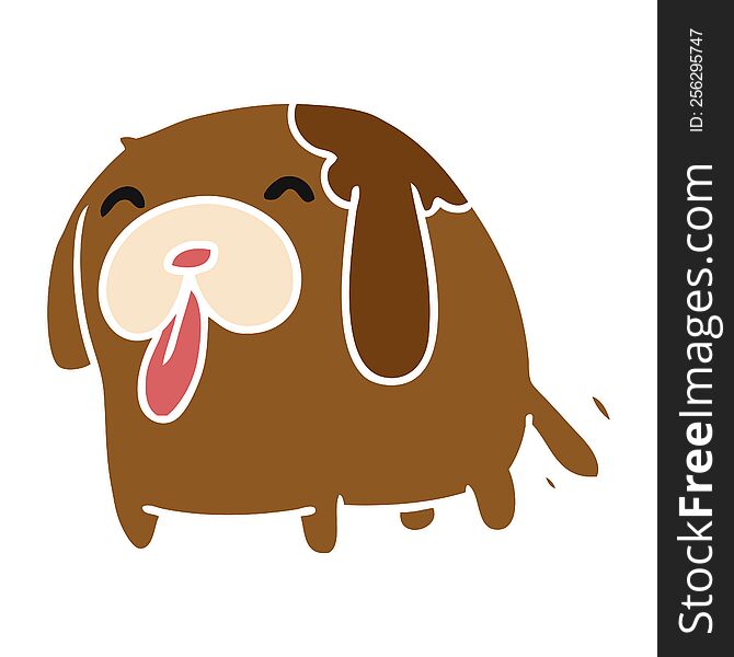 cartoon illustration kawaii of a cute dog. cartoon illustration kawaii of a cute dog
