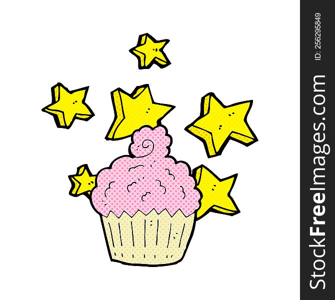 Cartoon Magical Cupcake