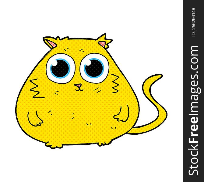 Cartoon Cat With Big Pretty Eyes