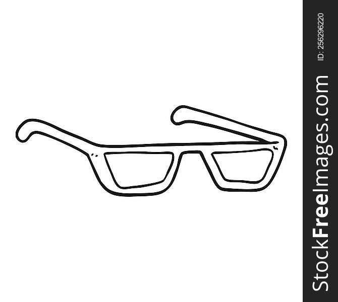 Black And White Cartoon Sunglasses