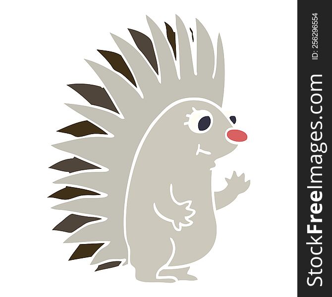 cartoon doodle spiky hedgehog