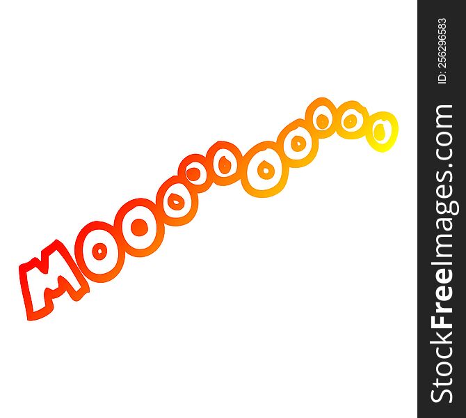 warm gradient line drawing cartoon moo noise