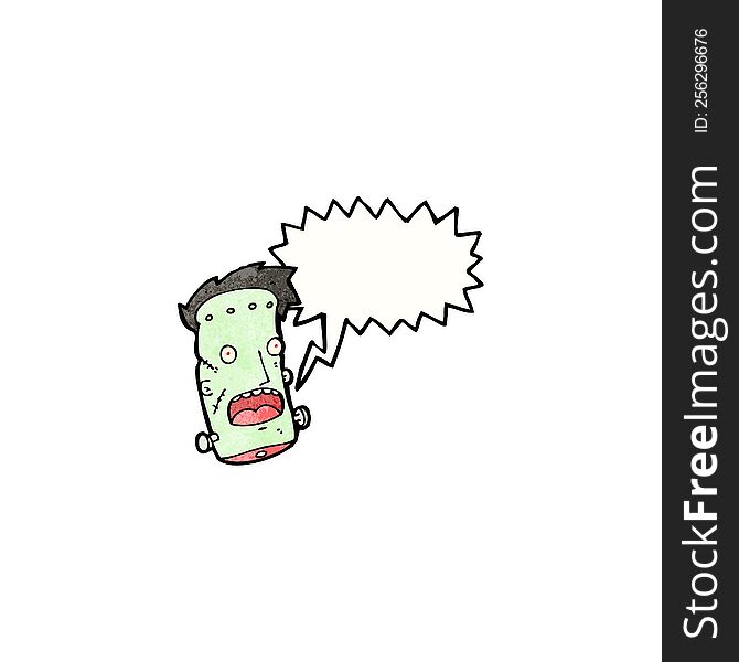 cartoon frankenstein\'s monster head