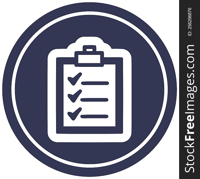 check list circular icon symbol