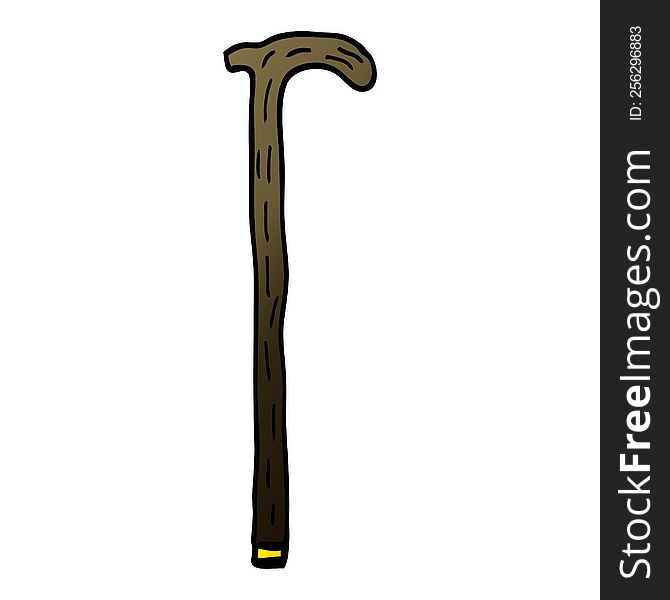 cartoon doodle walking stick