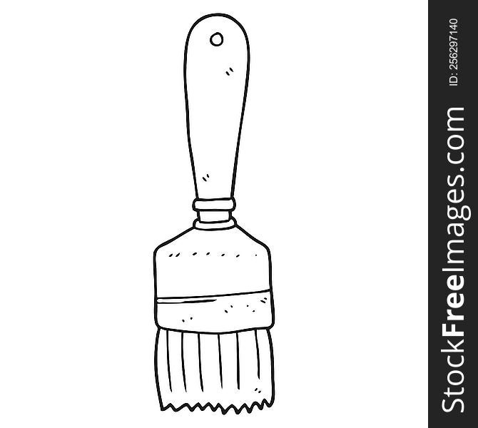 Black And White Cartoon Paint Brush