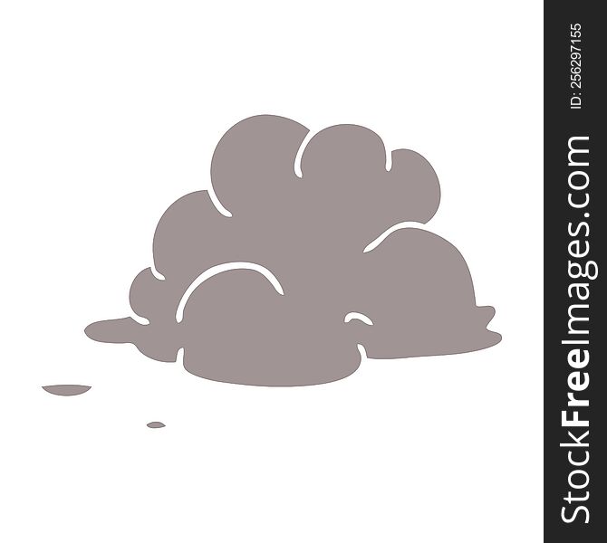 cartoon doodle storm cloud