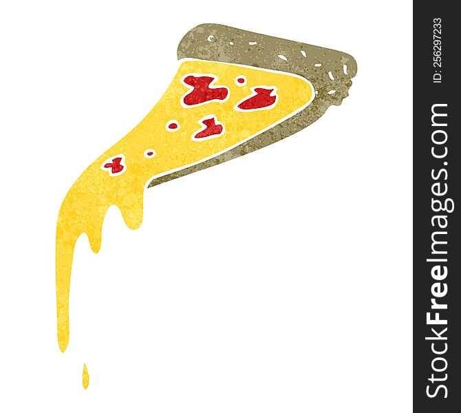 Retro Cartoon Pizza Slice