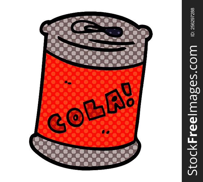 cartoon doodle fizzy drinks can