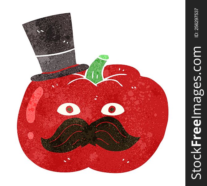 Retro Cartoon Posh Tomato