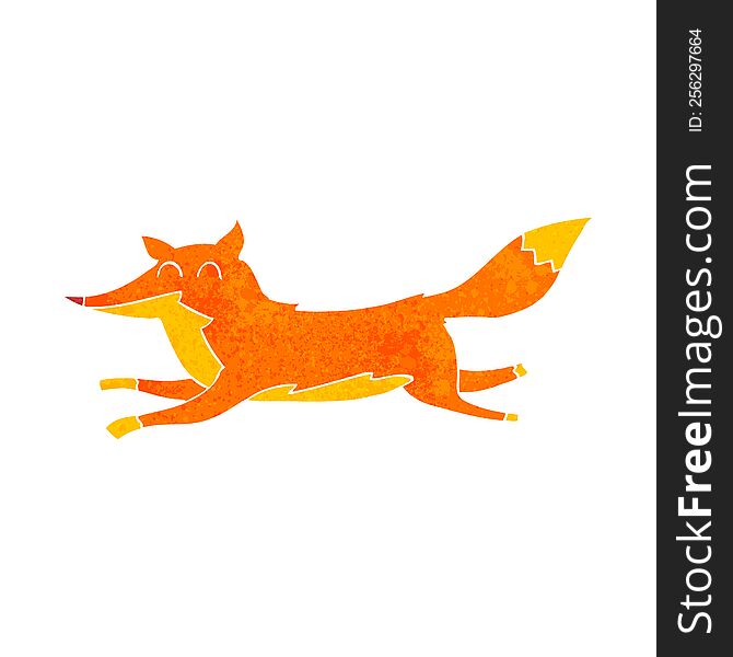 cartoon running fox