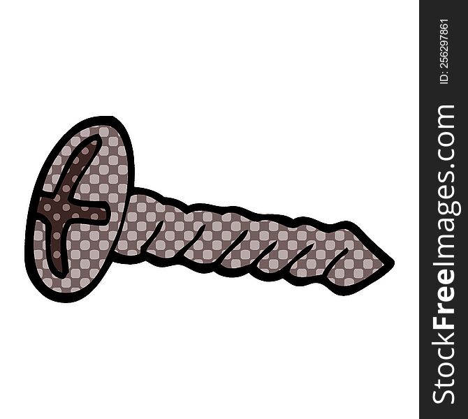 cartoon doodle metal screw