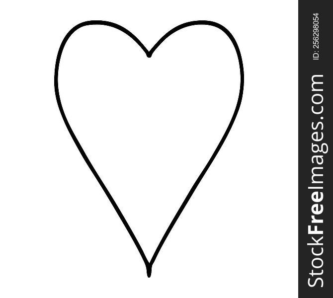 tattoo in black line style of a heart. tattoo in black line style of a heart