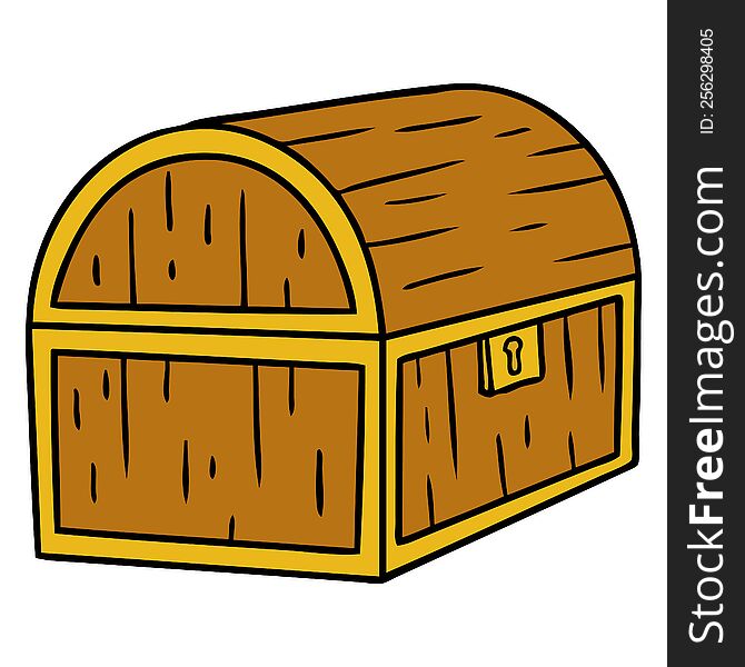 cartoon doodle of a treasure chest