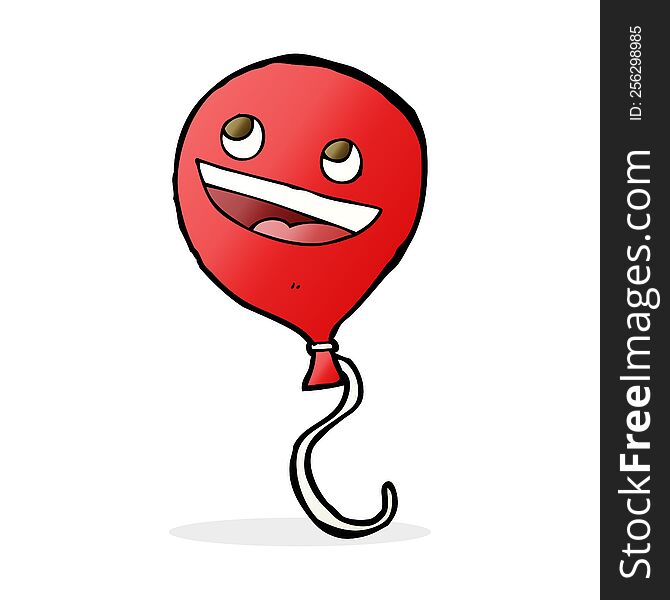 cartoon balloon with face