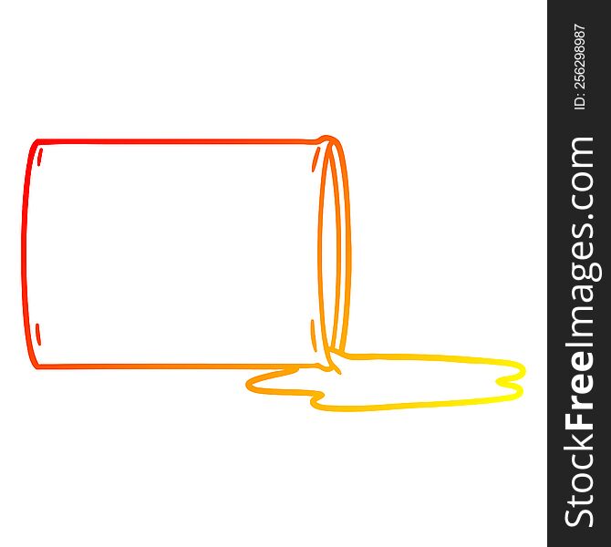 Warm Gradient Line Drawing Cartoon Toxic Waste