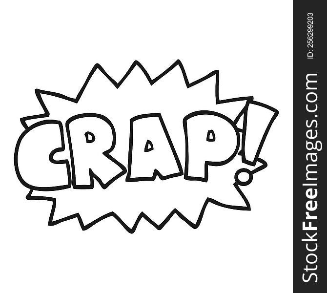 cartoon word Crap