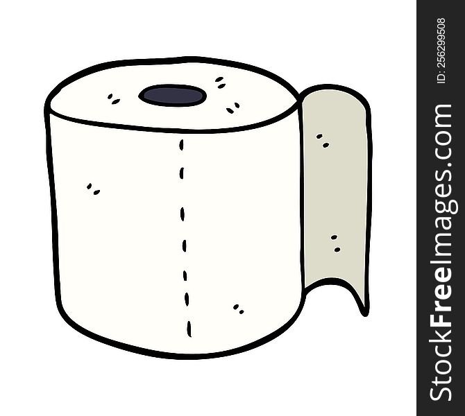 cartoon doodle toilet roll