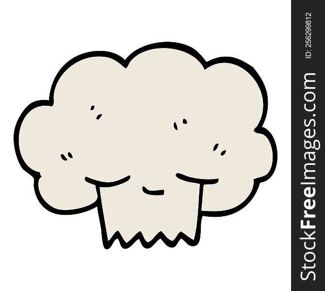 hand drawn doodle style cartoon explosion cloud