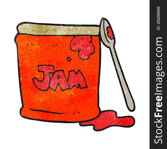 Textured Cartoon Jam Jar