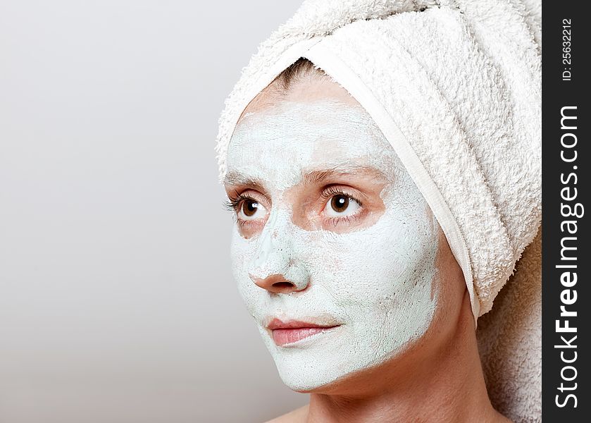 Woman face with Spa Facial Mask