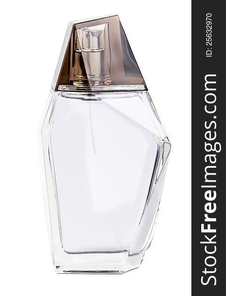 Bottle of perfume isolated over a white background