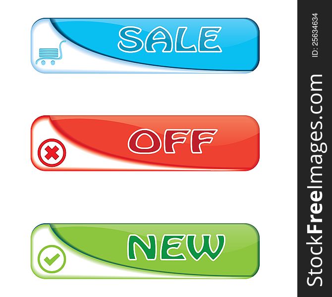 Sale banner set 3 colors